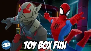 Spiderman and Ant Man Disney Infinity 3.0 Toy Box Fun Gameplay