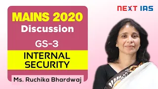 UPSC Mains 2020 GS Paper 3 Discussion | Internal Security by Ruchika Ma'am