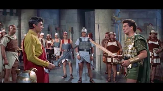 The Egyptian (1954) - Physician Sinuhe brings a Hittite sword to General Horemheb