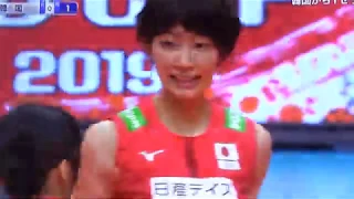 女子バレーワールドカップ2019日本Vs韓国