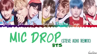 BTS (방탄소년단) – 'MIC Drop' feat Desiigner (Steve Aoki Remix) Lyrics [Color Coded_Han_Rom_Eng]