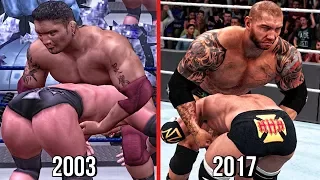 The Evolution Of Batista's Batista Bomb! ( Wrestlemania XIX To WWE 2K18 )