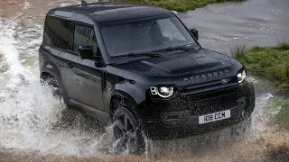 New Land Rover DEFENDER V8 2021 - EXHAUST sound, off road driving & DRIFTING