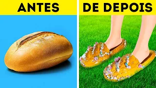 Ela fez sapatos feitos de pão?! Idéias malucas de sapatos DIY