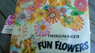 1966 Mattel Thingmaker Molds - Fun Flowers in the box.