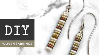 How To Make The EASIEST Seed Bead Woven Earrings With No Loom Needed