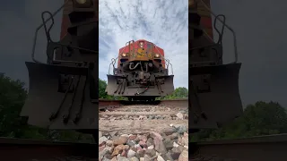 Under a 65mph BNSF train #train #csx #railway #ns #bnsf #railtrack #trains #shorts