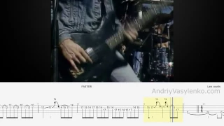 THE Cliff Burton's bass solo + TABS (For Whom the Bell Tolls live 1985, Day on the Green)