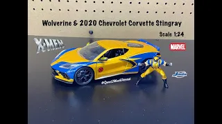Wolverine & 2020 Chevrolet Corvette Stingray By Jada | Marvel | X Men | Diecast Unboxing | Hollywood