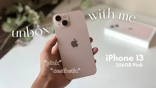 Aesthetic iPhone 13 Pink Unboxing | first impressions + camera testing