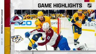 Avalanche @ Predators 12/16/21 | NHL Highlights