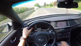 KIA Optima GT SW 2.0t  Top Speed (255 km/h) on Autobahn - by Car's POV