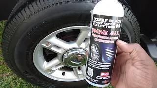 p&s shine all dressing is the best for a satin finish tire shine