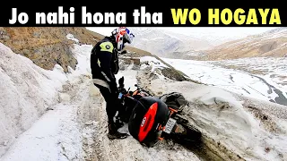 SLIPPED on BLACK ICE in PIN VALLEY [ep 07] EXTREME WINTER SPITI RIDE | PIN VALLEY to TABO | SJ VLOGS