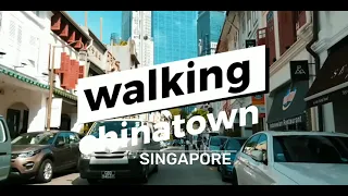 Walking in SINGAPORE - Chinatown Street Marina Bay - 4K 60fps (UHD)