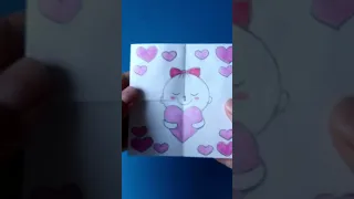 DIY Valentine's Day Greeting Card Greeting Card / Easy and Beautiful card / Нежная ОТКРЫТКА #shorts