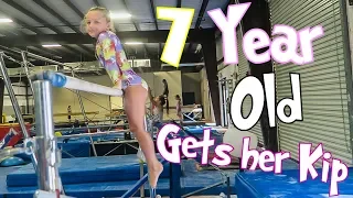 Coach Life: 7 Year Old Gymnast Gets Her Kip| Rachel Marie