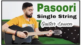 Pasoori Guitar Lesson | Coke Studio | Single String | @KaustubhSoni