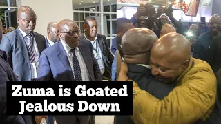 Chaos as MK party leader Zuma arrived at the IEC Election Center Midrand