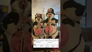 Addams Family Theme for two bass clarinets