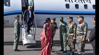 Defence Minister Sitharaman reaches Srinagar on 2 day tour of J&K