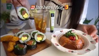 ENG)집밥 요리 브이로그|👒일식까지 한다!🍣연어장으로 연어김밥&연어 덮밥 만들기🥒오이 토스트&햄치즈 토스트,소스 맛으로 먹는 양배추전(광고)