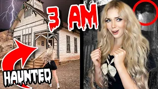DO NOT STAY at a HAUNTED GHOST TOWN OVERNIGHT at 3AM... (REAL GHOST CAUGHT)