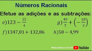 Efetue as adições e as subtrações 123 - 35/4