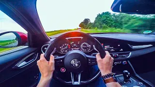 Alfa Romeo Giulia Quadrifoglio 510HP POV DRIVE Onboard (60FPS)