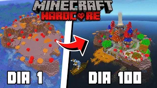 SOBREVIVI 100 DIAS EM UMA ILHA COGUMELO NO MINECRAFT HARDCORE