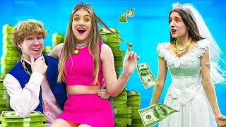 I Married a Millionaire! Rich Dad Vs Broke Mom || funny situations with friends