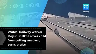 Watch: Railway worker Mayur Shelkhe saves child from getting run over, earns praise