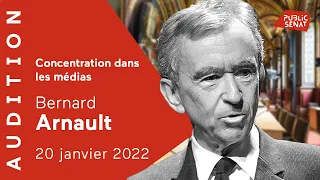 Concentration des médias : B. Arnault, PDG du groupe LVMH, devant la commission d'enquête (20/01)