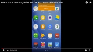 How to connect Samsung Mobile to PC with USB and transfer files (with MobileGo software)