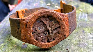 Restoration old rusty Hublot Classic Fusion Titanium Watch