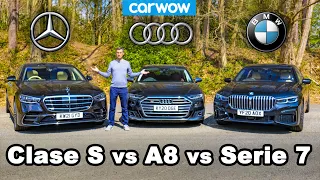 Mercedes Clase S vs BMW Serie 7 vs Audi A8 reseña - ¿Cuál es mejor?