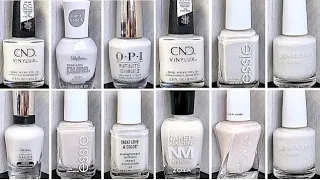 Milky White Nail Polishes. WHICH ONES STREAK? [QUICK SWATCH on REAL NAILS]