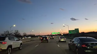 Driving from Queens, New York to New Jersey - Beautiful Evening Drive
