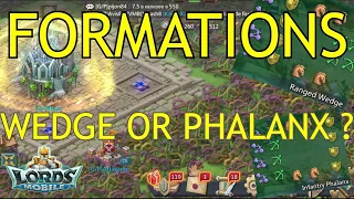 What formation to use, PHALANX or WEDGE? Lords mobile tips and tricks for attacking and defending!