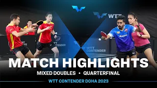 Manika Batra/Sathiyan Gnanasekaran vs Xiao Maria/Robles Alvaro | XD QF | WTT Contender Doha 2023