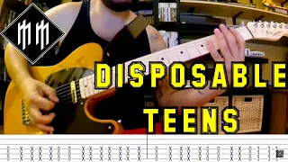 Marilyn Manson - Disposable Teens |Guitar cover| |Tabs|