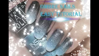 DIY BLUE BLACK OMBRE NAILS - SUPER EASY!!