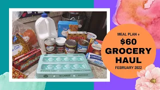 $60 Walmart Grocery Haul & Meal Plan | February 2022