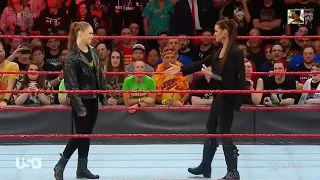 Ronda Rousey Hand Broken Injured Stephanie Mchman (Full Segment ) - WWE Raw 09/04/2018 Highlights