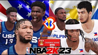 FIBA World Cup 2023 l USA VS Philippines l NBA 2K23 PC Gameplay