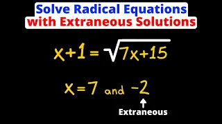 Solve Radical Equations | Check for Extraneous Solutions | Eat Pi