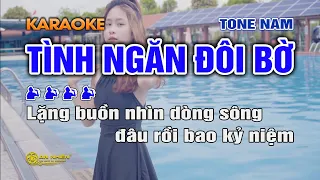 ♬TÌNH NGĂN ĐÔI BỜ Karaoke Nhạc Sống Tone Nam I An Nhiên Karaoke