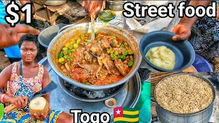 $1 Street food challenge in Togo