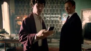 Sherlock 2x01    Mycroft concerned by text sound