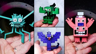 Making Minecraft Garten of Banban 3 New Monsters Sculptures Timelapse